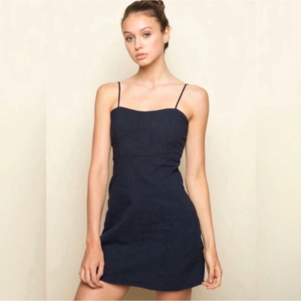 Brandy Melville Karla Navy Blue Dress